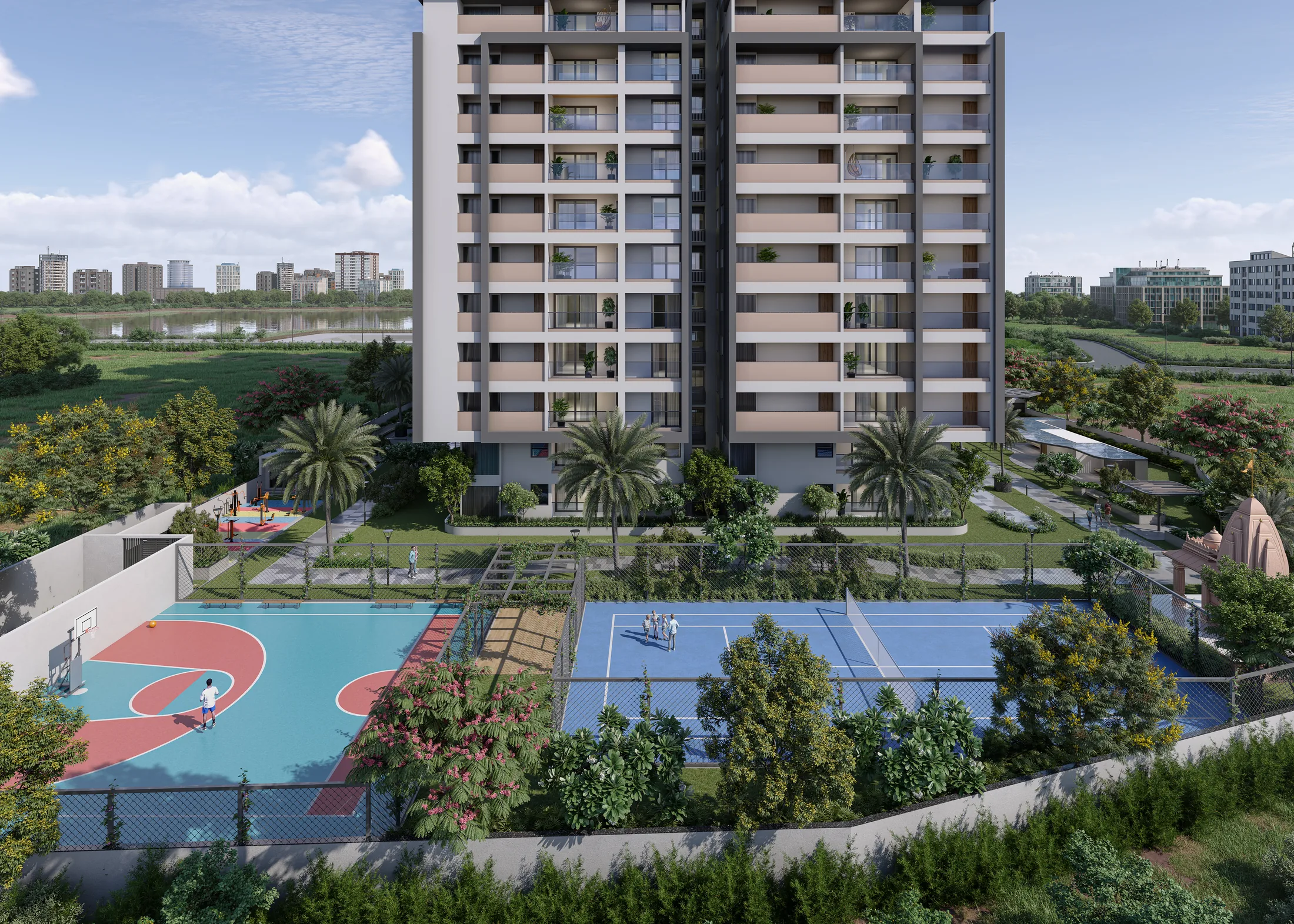 Swimming pool and landscape
