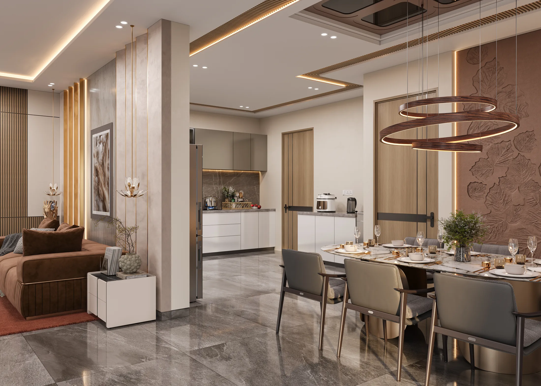 Kitchen with dining area